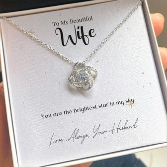Love Knot Necklace With Message Card  - Thegiftio UK