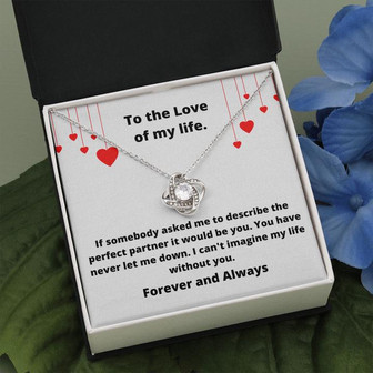 Love Of My Life Love Knot Necklace Bwval - Thegiftio UK