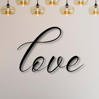 Love Sign, Faith Sign, Personalized Metal Sign, Metal Established Sign, Housewarming Gift, Door Hanger, Wedding Gift, Metal Monogram Sign - Thegiftio UK
