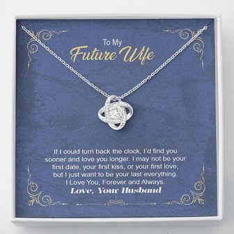 Love You Forever Love Knot Necklace For Future Wife - Thegiftio UK