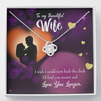 Love You Longer Gift For Wife Love Knot Necklace - Thegiftio UK
