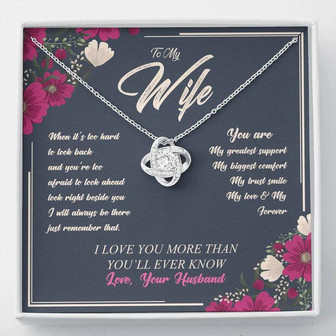 Love Your Husband-My Love & My Forever Love Knot Necklace - Thegiftio UK