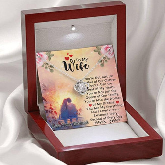 Lovely Necklace For Wife, Love Knot Necklace With A Heart Touching Message. - Thegiftio UK
