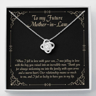 Lts To Future Mother-In-Law Love Knot Necklace - Thegiftio