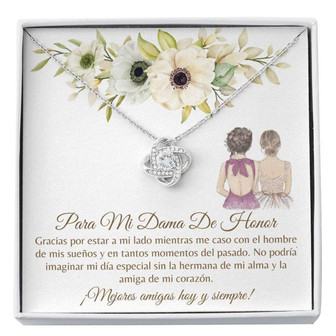 Maid Of Honor Necklace Gift, Dama De Honor Gift , Latina Bridal Party , Spanish Maid Of Honor , Regalos De Boda , Bridal Partry - Thegiftio UK