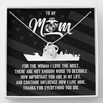 Marine Mom Gift - Love The Most - The Love Knot Necklace - Thegiftio UK
