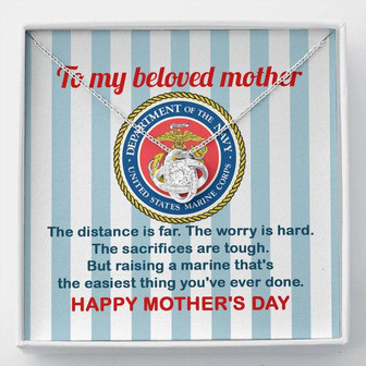 Marine Mom Gift - My Beloved Mother - The Love Knot Necklace - Thegiftio UK