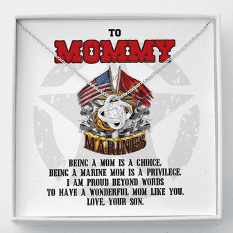 Marine Mom Gift - Wonderful Mom Like You - The Love Knot Necklace - Thegiftio