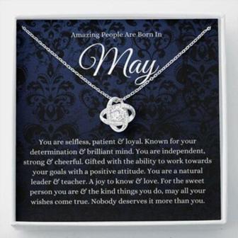 May Zodiac Necklace Gift, Born In May Gift, May Horoscope Necklace - Thegiftio UK