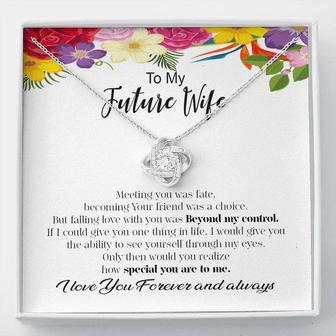 Meeting You Was Fate Love Knot Necklace For Future Wife - Thegiftio UK