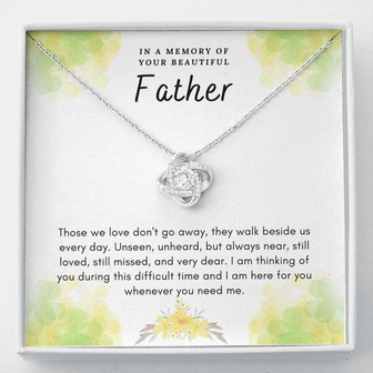 Memorial Gift For Loss Of Father - The Love Knot Necklace - Thegiftio UK