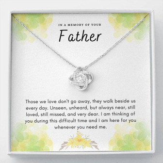 Memorial Gift For Loss Of Father - The Love Knot Necklace - Thegiftio UK