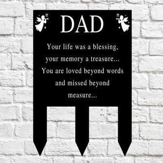 Memorial Metal Sign, RIP Sign, Custom Metal RIP Sign, Sign for loved ones, Sign for graveyard, Personalized Memorial Sign Reserved In Memory - Thegiftio