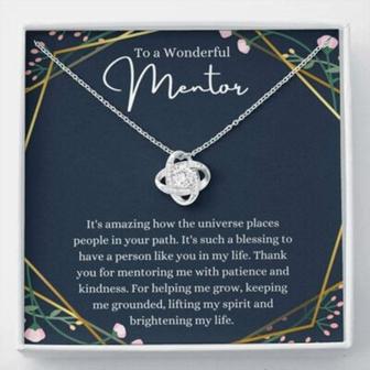 Mentor Gift For Women Necklace, Gift For Boss, Teacher, Professor, Tutor, Thank You - Thegiftio UK