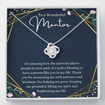 Mentor Gift For Women Necklace, Gift For Boss, Teacher, Professor, Tutor, Thank You - Thegiftio