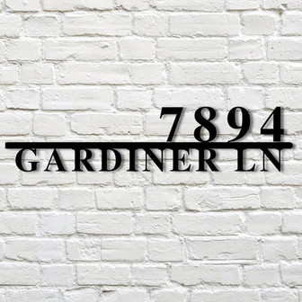 Metal Address Plaque, Metal Address Sign, Address Sign, Sign for him, Sign for her, Last Name Sign, Split Monogram Sign, Christmas Gift - Thegiftio UK