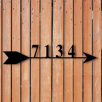 Metal Address Plaque, Metal Address Sign, Address Sign, Sign for him, Sign for her, Last Name Sign, Split Monogram Sign, Christmas Gift - Thegiftio UK