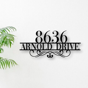 Metal Address Sign for House, Custom Metal Address Sign, Metal Address Plaque, Address Sign, Address Numbers, Address Plaque, Custom Metal - Thegiftio UK