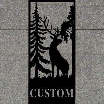 Metal Deer Name Sign, Deer Metal Sign, Deer Sign, Animal Metal Sign, Personalized wildlife Sign, Last Name Sign, Metal Wall Decor, Porch,art - Thegiftio