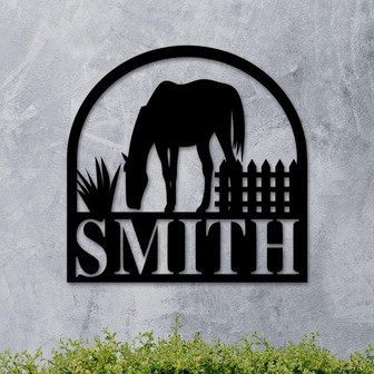 Metal Horse Name Sign, Horse Metal Sign, Horse Sign, Farm Animal Metal Sign, Personalized Ranch Sign, Last Name Sign, Metal Wall Decor, Art - Thegiftio UK