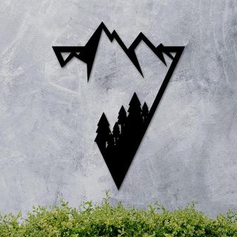 Metal Mountain Sign, Mountain Range Sign, Mountain Decor, Mountain Range Decor, Metal Sign, Metal Wall Art, Mountain Tree Range Sign, Sign - Thegiftio UK