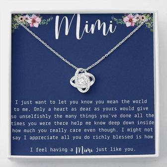 Mimi Love Knot Necklace Message Card - Thegiftio UK