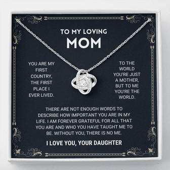 Mom - You're The World Love Knot Necklace - Thegiftio UK