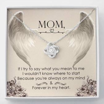 Mom Forever In My Heart - Love Knot Necklace - Thegiftio UK