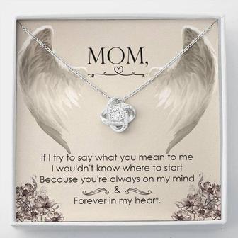 Mom Forever In My Heart - Love Knot Necklace - Thegiftio UK