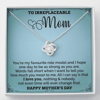 Mom Is My Favourite Role Modle - Love Knot Necklace - Mothers Day - Thegiftio UK