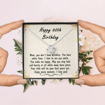 Mom Necklace, 60Th Birthday Necklace Gift For Mom, 60Th Birthday Necklace Gift To Mom, Mom 60 Years Old Birthday Necklace - Thegiftio UK