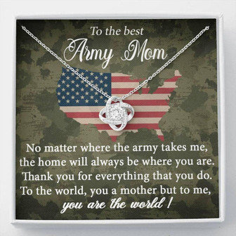 Mom Necklace, Army Mom Necklace, Gift Military Mom, Deployment Gift For Mom, Military Jewelry, Army Necklace For Mom, Army Mom Gifts - Thegiftio UK