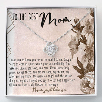 Mom Necklace, Best Mom , To My Mom Best Necklace , Love Knots , Necklace With Gift Box - Thegiftio UK
