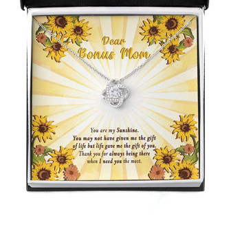 Mom Necklace, Bonus Mom Necklace: Gift For Mother’S Day Sunflower And Sunshine, Cute Message Card - Thegiftio UK