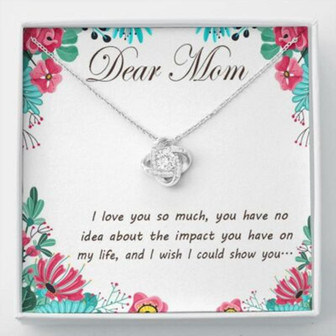 Mom Necklace, Dear Mom Necklace, Mother Necklace, Mom Gift, Mother Daughter Necklace - Thegiftio UK