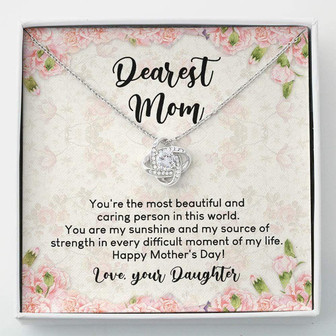 Mom Necklace, Dearest Mom , For Mom , Necklace With Gift Box - Thegiftio UK