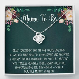 Mom Necklace, Expecting Moms Necklace Gift, Expecting Mother, Mom To Be, Pregnant, Baby Shower - Thegiftio