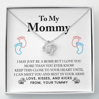 Mom Necklace, First Time Mom Pregnancy Gift , New Mommy Necklace - Thegiftio UK