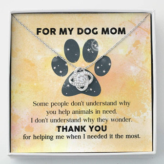 Mom Necklace, For My Dog Mom Necklace , Thank You For Helping Me Necklace - Thegiftio UK