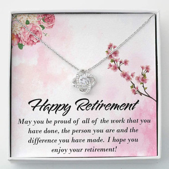 Mom Necklace, Friend Necklace, Retirement Necklace , Retirement Gift For Women , Love Knots - Thegiftio UK