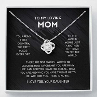 Mom Necklace Gift- You’Re The World Necklace, Mom Gift From Daughter, Mother Daughter Necklace - Thegiftio UK