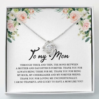 Mom Necklace , Gift For Mom From Daughter Love Knot Necklace - Thegiftio UK