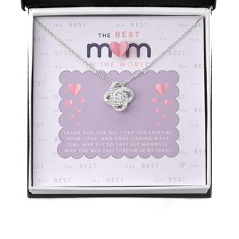 Mom Necklace, Gift For The Best Mom In The World On Mother’S Day With Pink Paper Heart Necklace - Thegiftio UK