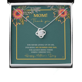 Mom Necklace, Gift For Your Mom On Mother’S Day With Floral Love Knot Necklaces - Thegiftio UK