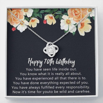 Mom Necklace, Grandmother Necklace, 70Th Birthday Necklace Gifts For Women 7 Decade Gift 70 Years Old Necklace - Thegiftio UK
