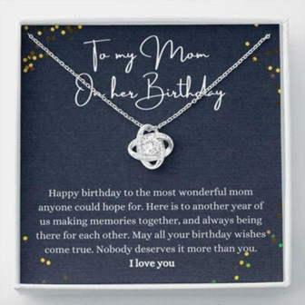 Mom Necklace, Happy Birthday Mom Necklace, Gift For Mother Birthday, Mom Thoughtful Gift - Thegiftio UK