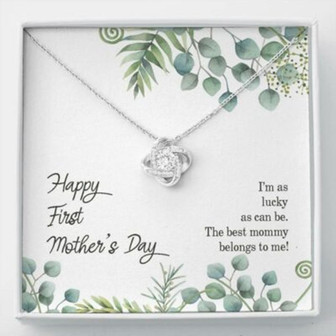 Mom Necklace, Happy First Mother, Day Gift Necklace, First Mom Necklace, New Mom - Thegiftio