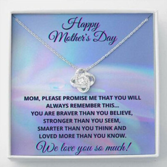 Mom Necklace, Happy Mother’S Day Necklace Gift For Mom From Daughter Son, Cute Gift For Mom - Thegiftio UK