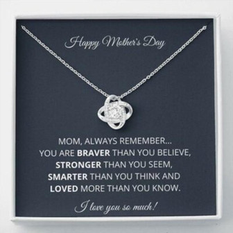 Mom Necklace, Happy Mother’S Day Necklace Gift For Mom From Daughter From Son - Thegiftio UK