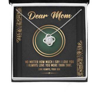 Mom Necklace, I Always Love You More Than That Love Knot Necklaces - Thegiftio UK